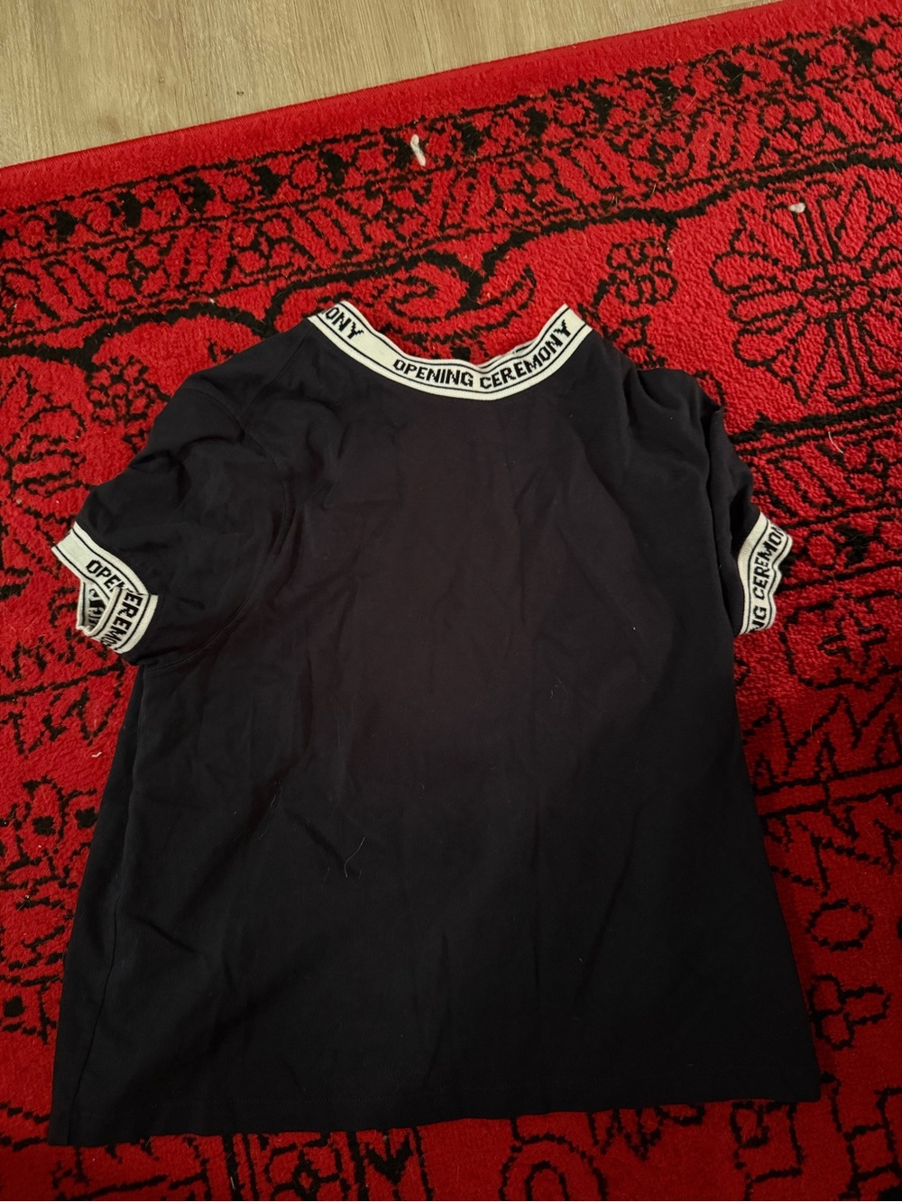Opening Ceremony  Black Logo-Trim Tee